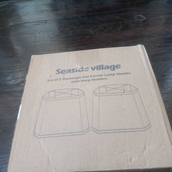 Rectangle Cut Corner Lamp Shades Set of 2, 10.5" x 10"x 13" Modern Medium Gol... - Picture 3 of 11